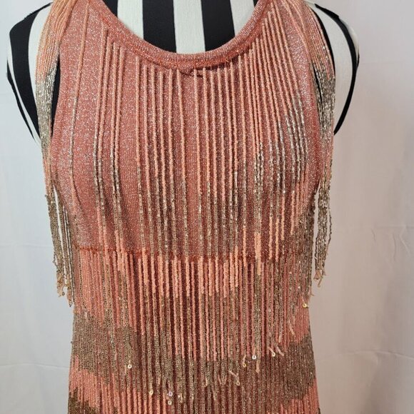Adorable Zara Beaded Fringe Dress - 20's Flapper Style Updated for Today - M - Picture 4 of 12